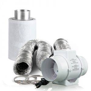 Kit Aspirazione BiTurbo + Filtro Carbone 20cm (1000m3/ora) 
